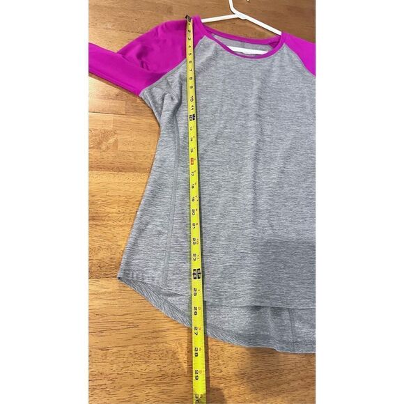 NORTHFACE WOMENS LONG SLEEVE ATHLETIC TOP THUMB HOLES GRAY PINK SZ L - Picture 8 of 9